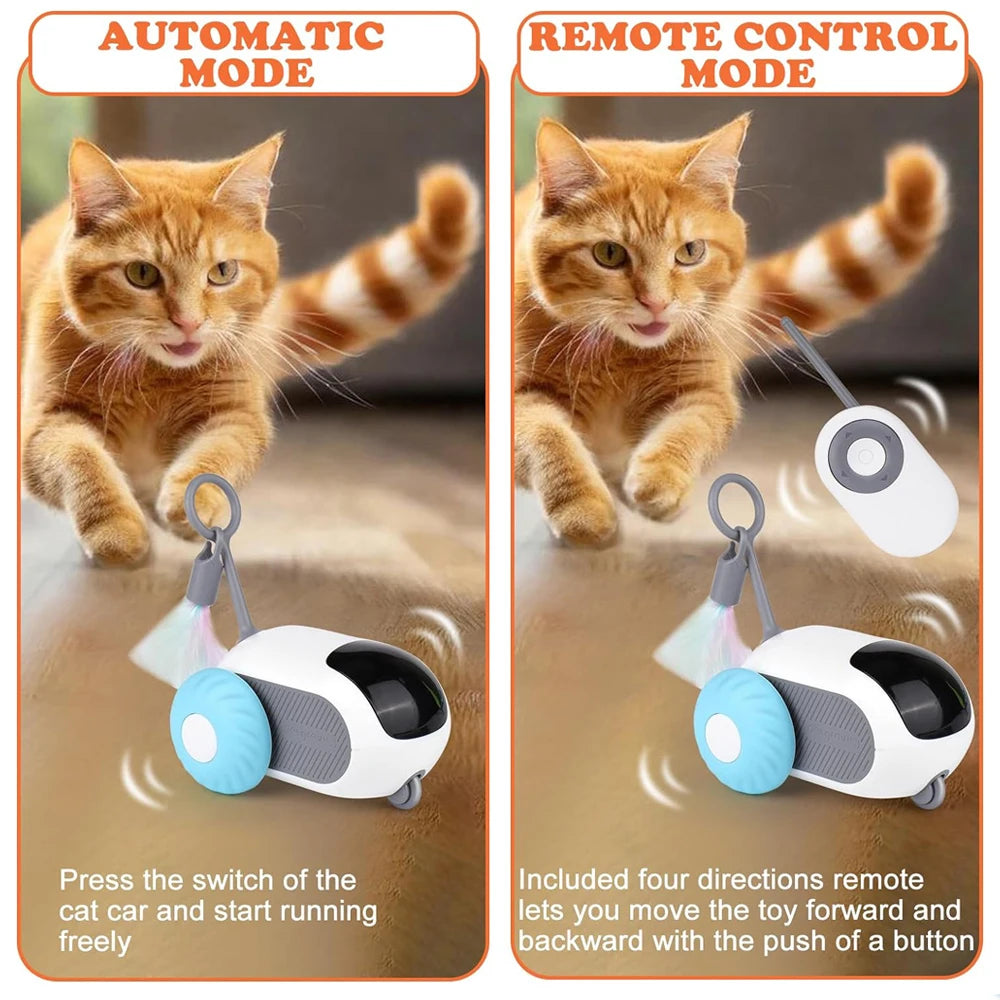 Interactive Remote-Controlled Toy Car for Cats and Dogs