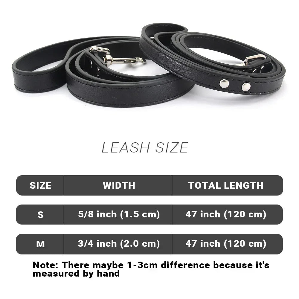 Colorful Leather Leashes for Small to Large Dogs and Cats