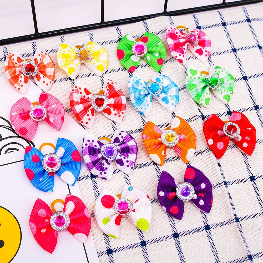 Pet Hair Bows for Dogs and Cats - Stylish Grooming Accessories