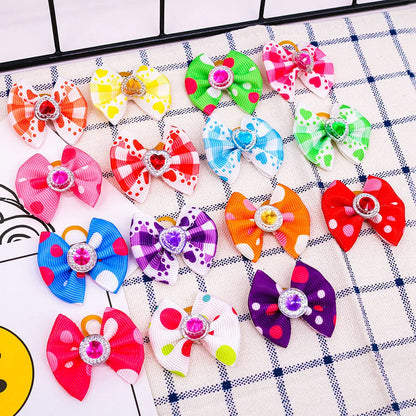 Pet Hair Bows for Dogs and Cats - Stylish Grooming Accessories