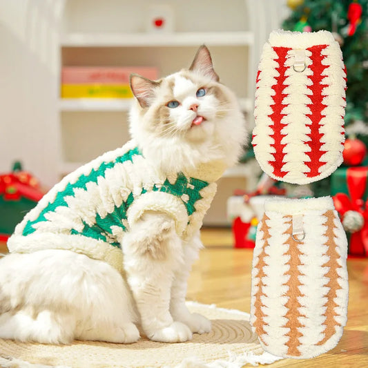 Festive Cat and Dog Clothes for Winter Celebrations