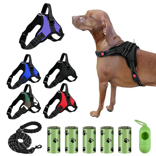Adjustable Dog Harness and Leash Set for Small to Medium Dogs