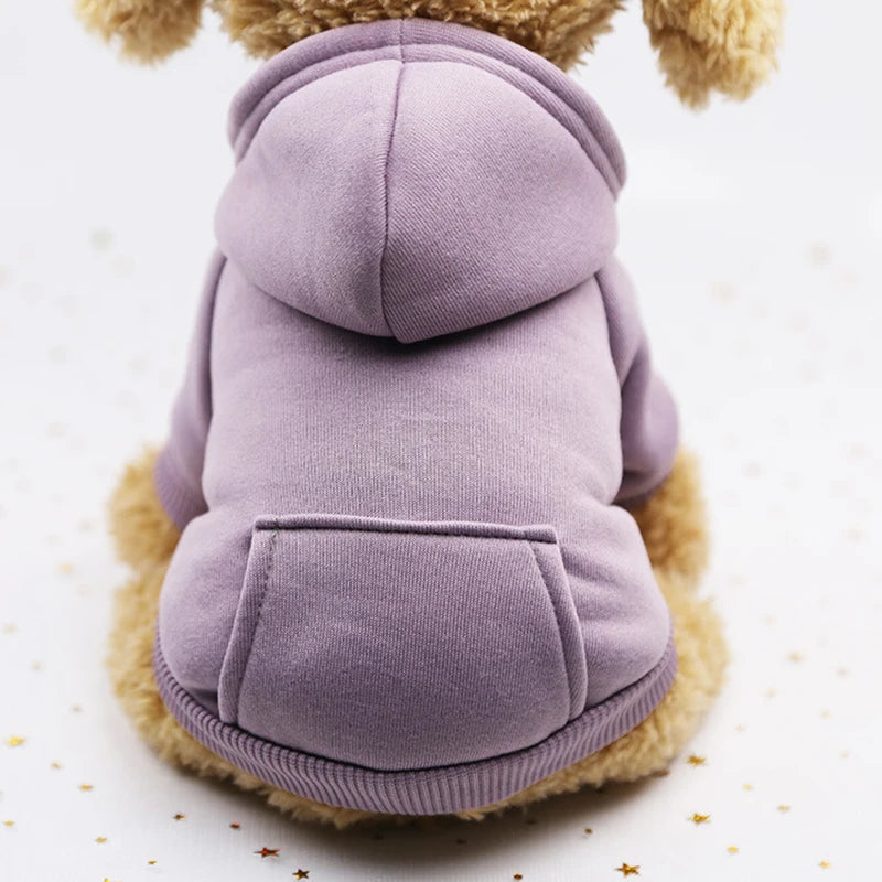 Warm Hooded Sweater for Small Dogs - Autumn & Winter Wear