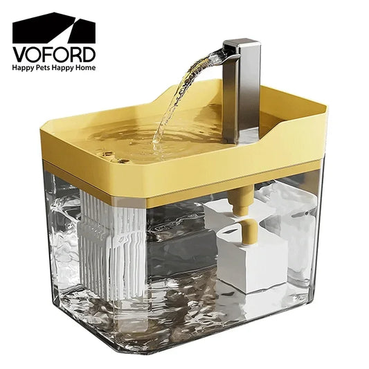 Automatic Indoor Cat Water Fountain with Filters and Non-Slip Base