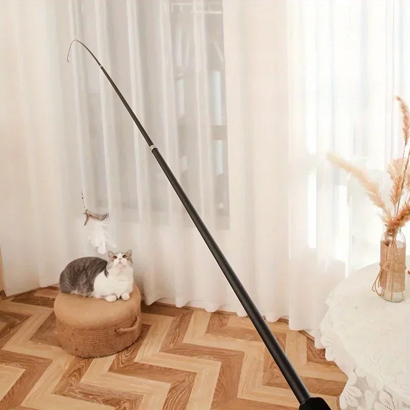 Extendable Cartoon Cat Rod - Four Sections, Metal Design