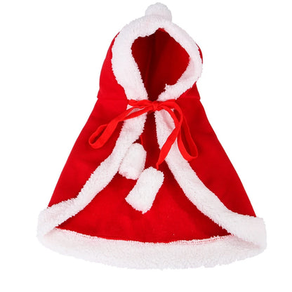 Christmas Santa Dog Hoodie Coat for Small Pets
