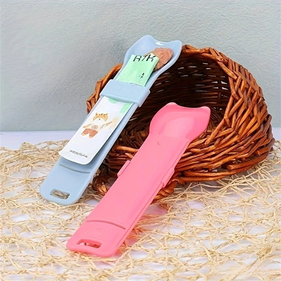 Cat Strip Feeder Spoon for Lickable Wet Treats