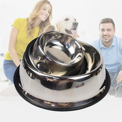 Large Steel Pet Feeding Bowl for Cats and Dogs