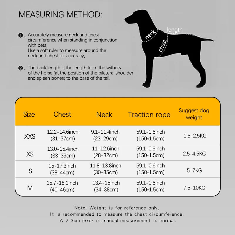 Printed 360° Fit Pet Harness with 1.5m Leash for Dogs & Cats
