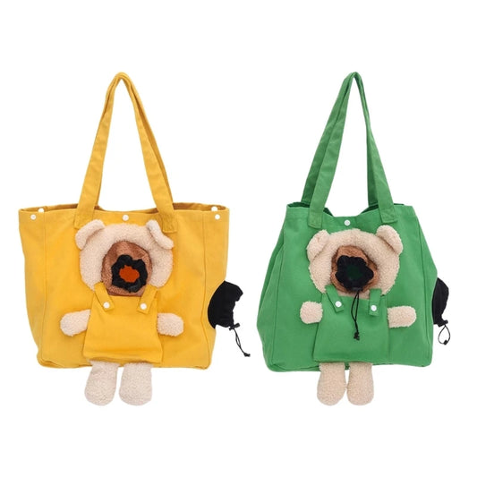 Ventilated Pet Carrier Bag for Dogs and Cats - Travel Shoulder Bag