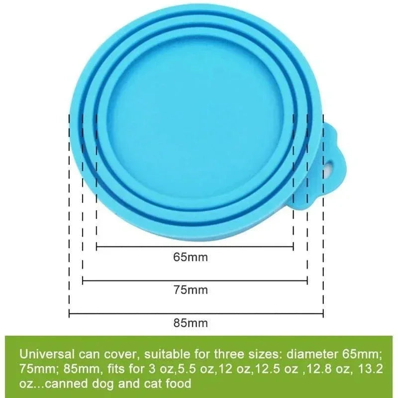 Reusable Silicone Pet Food Can Covers for Dogs and Cats