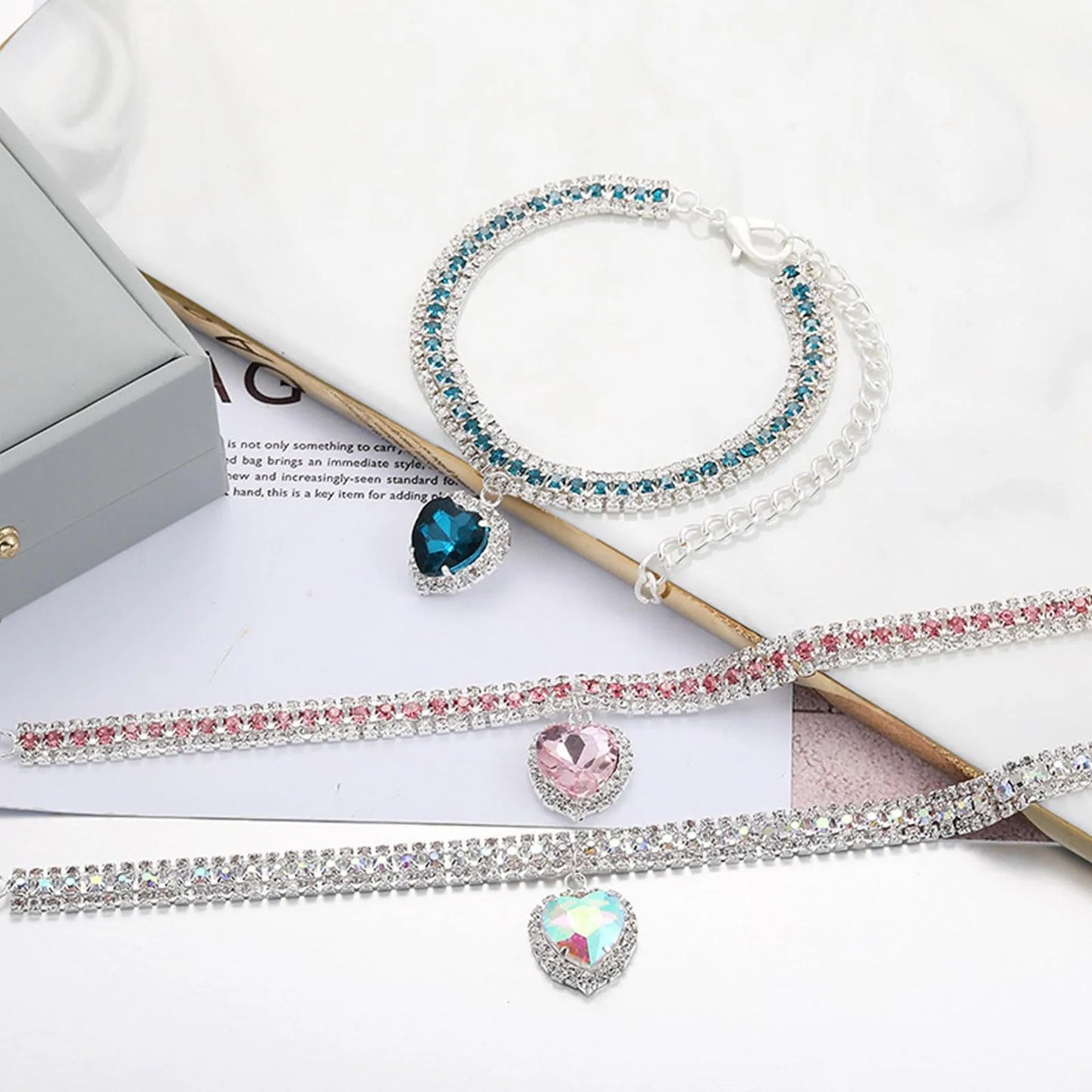Rhinestone Crystal Pet Collar for Dogs and Cats