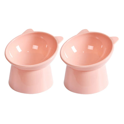 Ergonomic Tilted Cat Food Bowl for Flat-Faced Cats