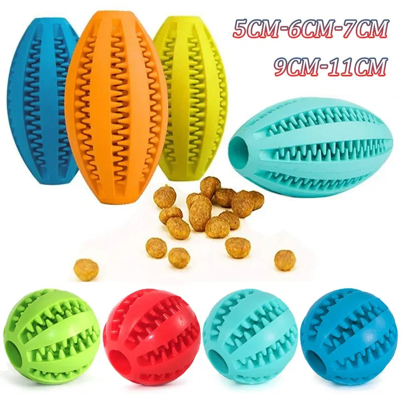 Natural Rubber Dog Chew Toy Ball for Teeth Cleaning