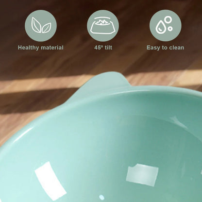 Ergonomic Tilted Cat Food Bowl for Flat-Faced Cats