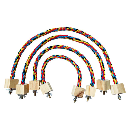 Colorful Cotton Rope Swing Toys for Parrots and Birds