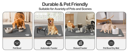 Absorbent Pet Feeding Mat for Dogs and Cats - Easy to Clean