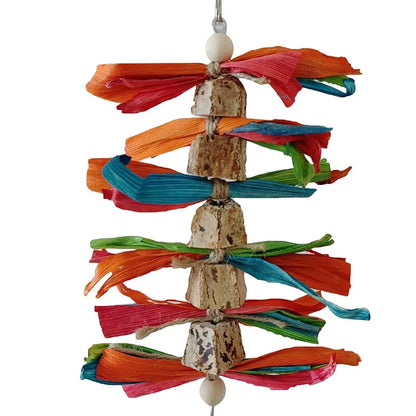 Stainless Steel Bird Toys with Chewable Acrylic Pots