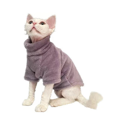 Warm Turtleneck Sweater for Sphynx Cats and Small Dogs