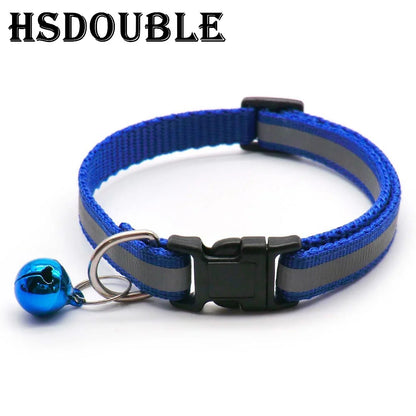Adjustable Reflective Collars with Bells for Cats and Small Dogs