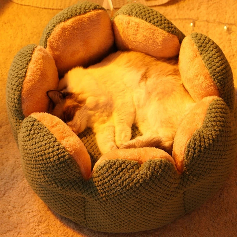 Cactus Flower Snuggly Puppy Kennel Mat for Warmth
