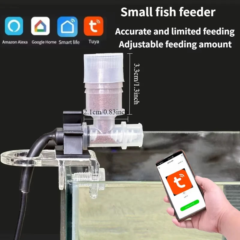 Timed Fish Feeder for Small Tanks - Clog-Free Design