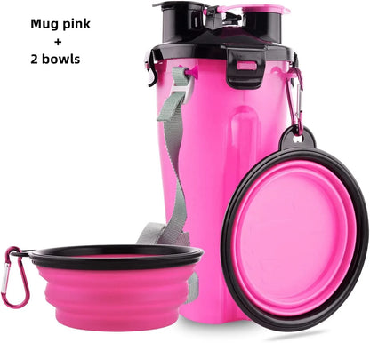 Collapsible Dog Water Bottle with Portable Bowls