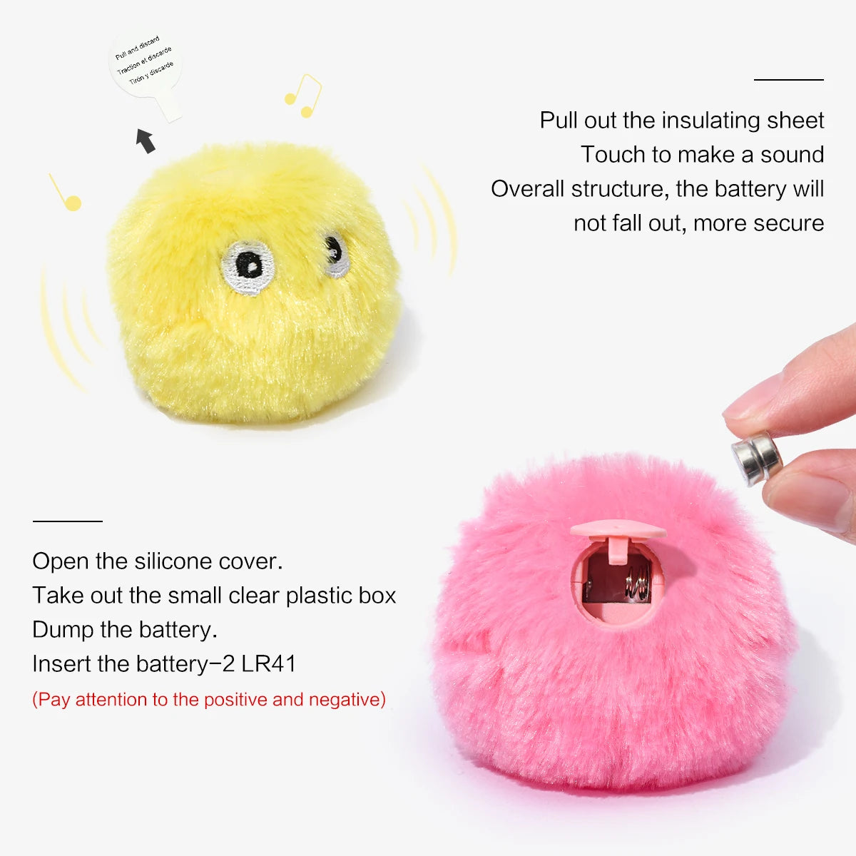 Electric Catnip Squeak Toy Ball for Interactive Play