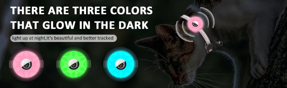 Reflective GPS Cat Collar with AirTag Holder and Bell