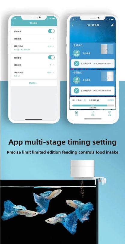 Timed Fish Feeder for Small Tanks - Clog-Free Design