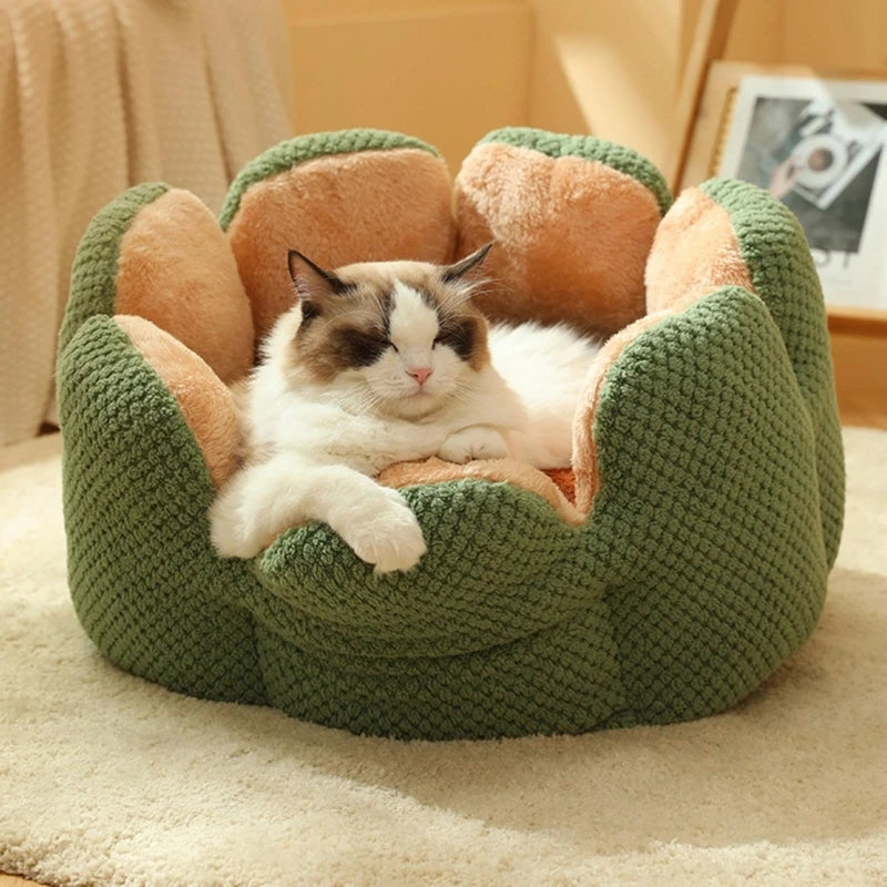 Cactus Flower Snuggly Puppy Kennel Mat for Warmth