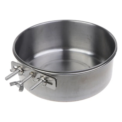 Hanging Stainless Steel Dog and Cat Food Water Bowls