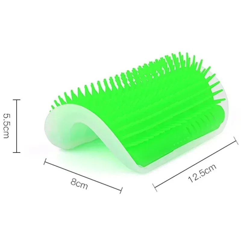 Cat Self-Cleaning Brush and Scratcher for Cats with Catnip