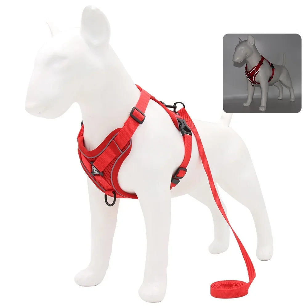 Adjustable No-Pull Dog Harness with 1.5m Leash Set