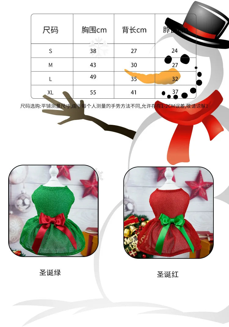 Christmas Dog Dresses - Cute Holiday Apparel for Pets