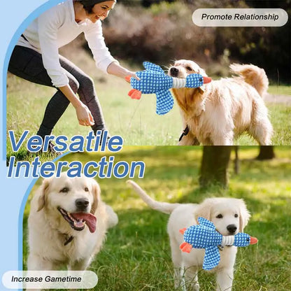 Plush Goose Chew Toy for Dogs - Dental Care and Fun