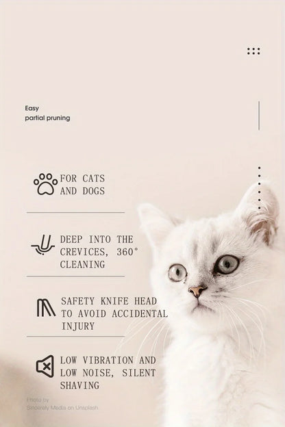Electric Pet Clippers for Dogs and Cats - Quiet Grooming Trimmer
