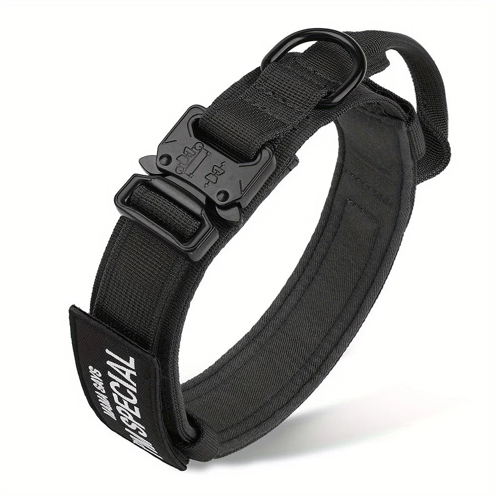 Tactical Dog Collar with Handle for Medium and Large Dogs