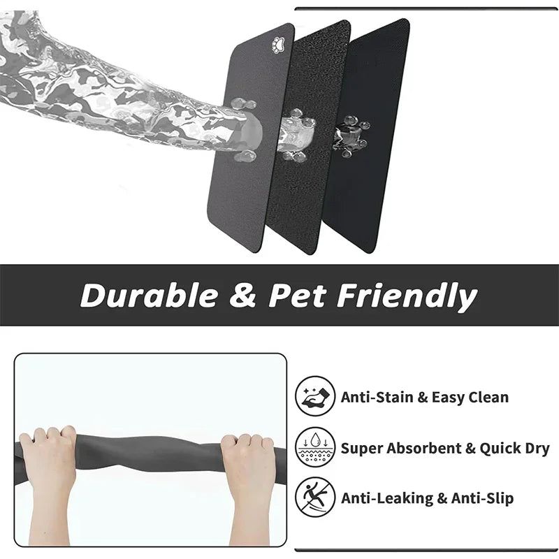 Absorbent Pet Feeding Mat for Dogs and Cats - Easy to Clean