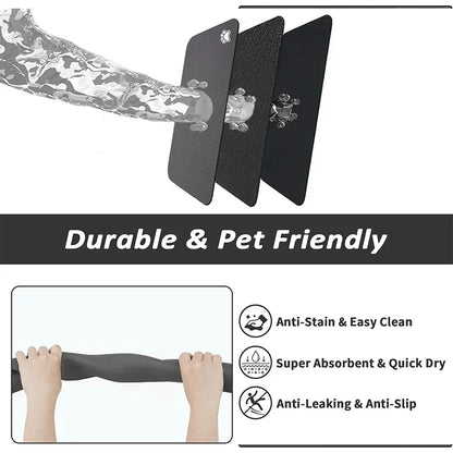 Absorbent Pet Feeding Mat for Dogs and Cats - Easy to Clean