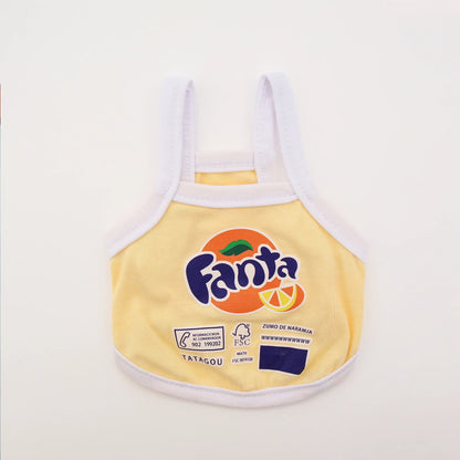 Spring/Summer Cat and Dog Vest with Cute Soda Print