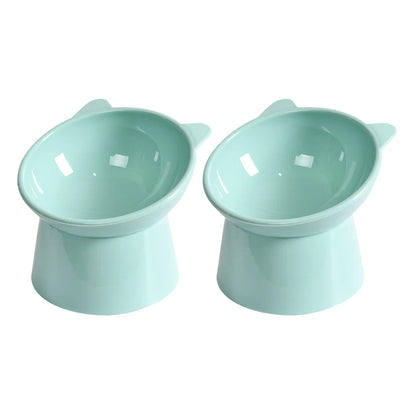 Ergonomic Tilted Cat Food Bowl for Flat-Faced Cats