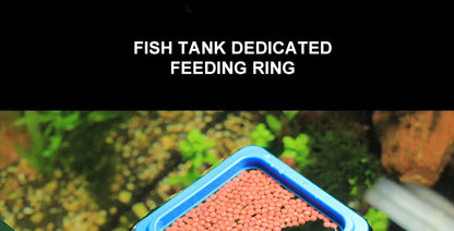 Portable Fish Feeding Ring with Suction Cups for Aquariums
