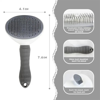 Self-Cleaning Pet Brush for Dogs and Cats