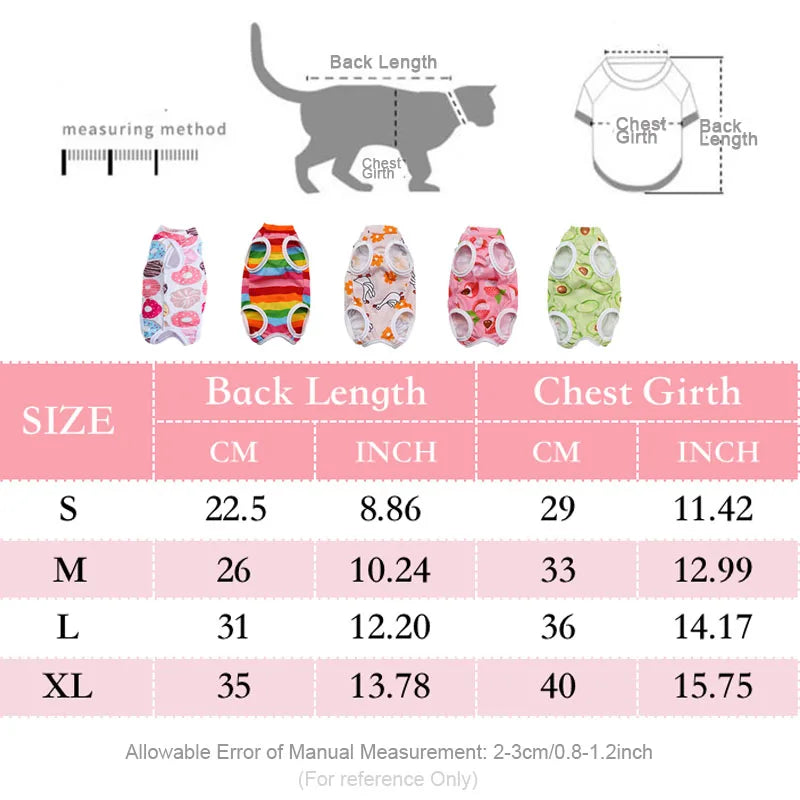 Pet Surgical Recovery Suit for Small Dogs and Cats
