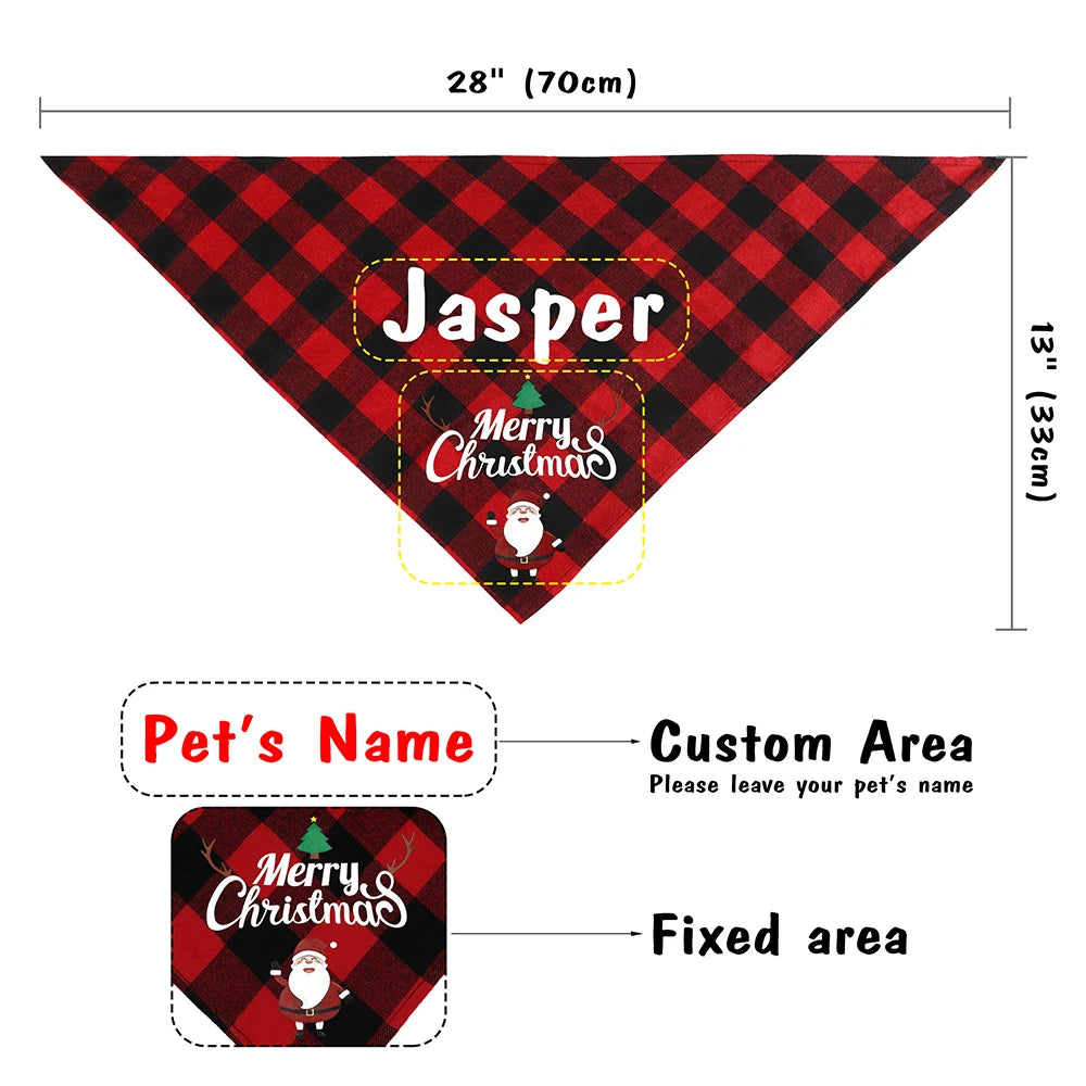 Personalized Pet Bandana Collar for Dogs and Cats