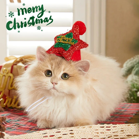 Christmas Hat and Scarf Set for Dogs and Cats
