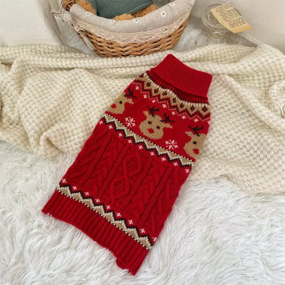 Elk Christmas Sweater for Small Dogs and Cats