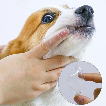 Soft Silicone Finger Toothbrush for Dogs and Cats