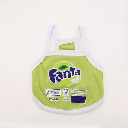 Spring/Summer Cat and Dog Vest with Cute Soda Print